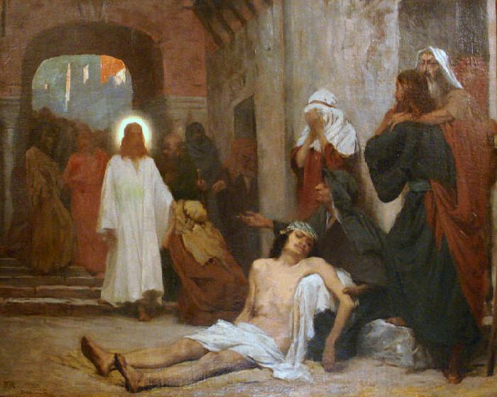 Rodolfo Amoedo Jesus Christ in Capernaum oil painting image